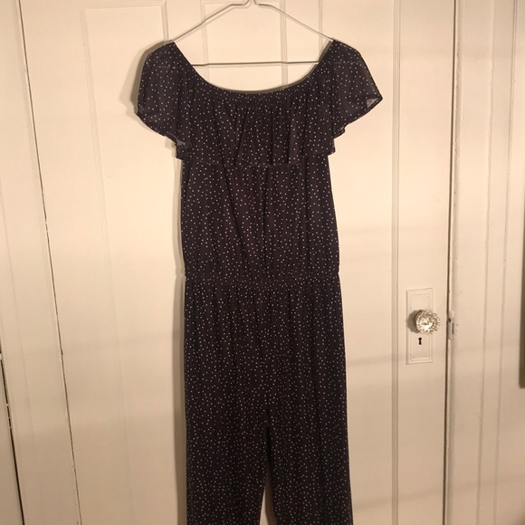 Off shoulder mesh jumpsuit - Picture 2 of 4